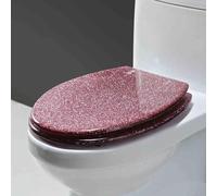 Eleeonora Sedile WC in Resina Facile da Pulire,Sedile WC in Resina Trasparente,Tavoletta WC Colorata,Addensare,Facile da Installare,Igienico E Confortevole,Adatto per Il Bagno di Famiglia