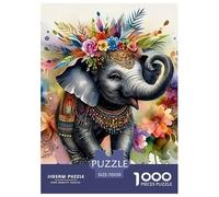 Elefante 1000 Pezzi Mammiferi Puzzle Di Autota IntRattotenimento Creativo Per Gioco Familiare Regalo Per Adulti E Adolescenti Da 14 Anni E Più 70x50cm/1000pcs