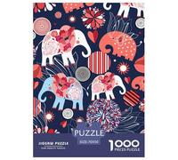 Elefante 1000 Pezzi Puzzle Classico Multicolore Esclusiva Amazon Regalo Per Adulti E Bambini Da 14 Anni E Più 70x50cm/1000pcs
