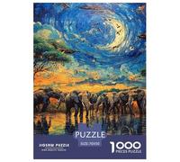 Elefante 1000 Tessere Animale Puzzle Classico IntRattotenimento Creativo Festa Aziendale Regalo Per Adulti E Bambini Da 14 Anni E Più 70x50cm/1000pcs