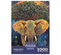 Elefante 1000 Tessere Animazione Puzzle Di Autota Divertimento Festa Aziendale Regalo Per Adulti E Bambini Da 14 Anni E Più 70x50cm/1000pcs