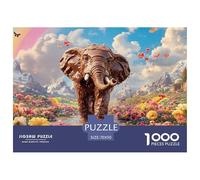 Elefante 1000 Tessere Puzzle Adulti Multicolore Festa Aziendale Regalo Per Adulti E Bambini Da 14 Anni E Più 70x50cm/1000pcs