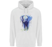 Elefante Acquarello Bambini Felpa con Cappuccio