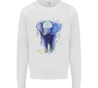 Elefante Acquarello Bambini Felpa Maglione