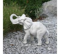 Elefante africano maschio statua in pietra H.44 cm grigio 26 kg cemento antigelo