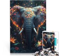 Elefante animale colorato Puzzle da 1000 pezzi per adulti Giocattoli che creano dipendenza e sfidano l'intelligenza del cervello Decorazioni e regali unici per la casa 38x26cm