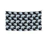 Elefante blu stampa nera per interni ed esterni festivi festivi festeggiamenti Halloween evento sfondo decorazione