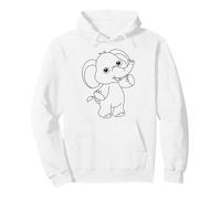Elefante Carino da dipingere e colorare per i Bambini Felpa con Cappuccio
