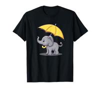 Elefante creativo con logo ombrello per una felice giornata di pioggia Maglietta