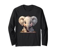 Elefante Cucciolo - Illustrazione Animale Maglia a Manica