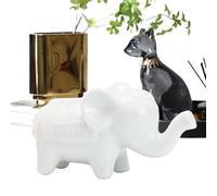 Elefante Decorativo,Ornamenti In Ceramica Per Scrivania Da Collezione | Piccola Statua Elefante Figurina Per Decorazione Casa | Per Il Soggiorno La Sala Della Famiglia La Fattoria Le Feste Il Vassoio
