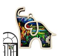 Elefante di amicizia, ciondolo della fratellanza dell'elefante | Ornamento di elefante in legno con carta da favola | Aggiunta di vacanze, decorazione speciale bonus per sorelle
