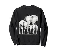 Elefante di Famiglia Abbinato Divertente Essenziale Felpa