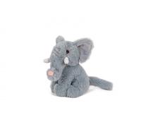 Elefante di peluche seduto 17 cm grigio
