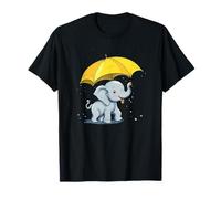 Elefante gioioso con grafica ombrello per un bel fascino Maglietta