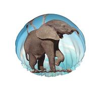 Elefante giraffa supera la paura camminando su un modello di corda alta cuffia da a e cuffia da bagno per donna, cuffia da a reversibile oversize impermeabile grande progettata per tutte l