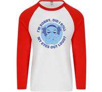 Elefante Ha Fatto i Roll My Eyes Fuori Loud Uomo L/S Baseball T-Shirt