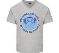 Elefante Ha Fatto i Roll My Eyes Fuori Loud Uomo Scollo A V Cotone T-Shirt