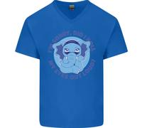 Elefante Ha Fatto i Roll My Eyes Fuori Loud Uomo Scollo A V Cotone T-Shirt