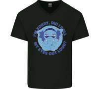 Elefante Ha Fatto i Roll My Eyes Fuori Loud Uomo Scollo A V Cotone T-Shirt