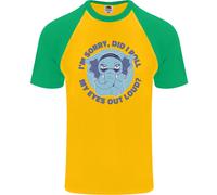 Elefante Ho Rotolato Gli Occhi Ad Alta Voce Maglietta Da Baseball S/S Uomo