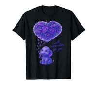 Elefante I Will Remember For You Alzheimer Consapevolezza Viola Maglietta