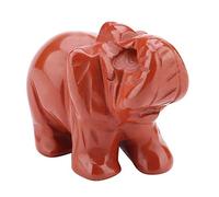 Elefante in pietra naturale, giada, intagliato, portafortuna decorazione per casa, 3,8 cm, 06