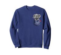 Elefante in Tasca Che sbircia Carino Elefante Animale Felpa