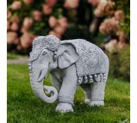 Elefante indiano statua in pietra H.47 cm 63 x 63 cm grigio 61 kg cemento ant...