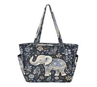 Elefante Innevato Flora Patten Borsa da Spiaggia Viaggio Donna Shopping Donna A Tracolla per Ragazze