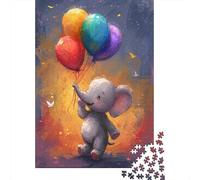 Elefante Jigsaw Puzzle Impossibili 1000Pcs Palloni colorati Decorazione Per La Casa. Rilassamento E Intelligence Per Adulti E Ragazzi Da 14 Anni 1000pcs (75x50cm)