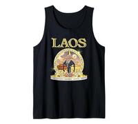 Elefante Laotiano 3 Teste Erawan Buddista Laos Canotta