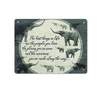 Elefante Le cose migliori della vita sono le persone che ami i luoghi Retro Targa in metallo Poster in metallo Targa vintage Targa per caffè Bar Home Decorazioni per esterni Cucina Pittura in ferro Ca