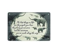 Elefante Le cose migliori della vita sono le persone che ami i luoghi Retro Targa in metallo Poster in metallo Targa vintage Targa per caffè Bar Home Decorazioni per esterni Cucina Pittura in ferro Ca