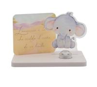 ELEFANTE LEO Base con targa e luce led 17x13x11 cm BOMBONIERA 1ERZ
