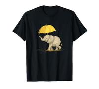 Elefante luminoso con ombrello grafico per un look giocoso Maglietta