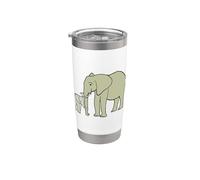 Elefante madre e figlio Bicchiere termico in acciaio inox doppia parete