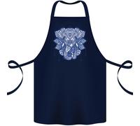 Elefante Mandala Arte Cotone Grembiule 100% Biologico