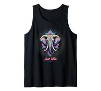 Elefante Mandala Boho Yoga Spirituale Colorato Arte Estetica Canotta