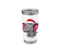 Elefante Natale Bicchiere termico in acciaio inox doppia parete