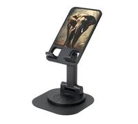 Elefante nella foresta supporto per telefono cellulare con angolo di altezza regolabile a 360 ° supporto per telefono portatile pieghevole da scrivania accessori da ufficio compatibile con tutti i