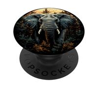 Elefante Pino Foresta Scena Africana Fa PopSockets PopGrip Adesivo