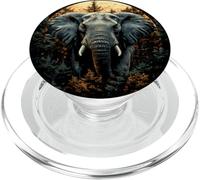 Elefante Pino Foresta Scena Africana Fa PopSockets PopGrip per MagSafe