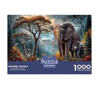 Elefante Puzzle Impossibili 1000 Pezzi Stagno nella foresta autunnale Decorazione Per La Casa. Giochi Rilassamento E Intelligence Per Adulti E Bambini Da 12 Anni 38x26cm/1000pcs