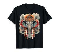 Elefante Sacro Tempio Thai India Art Maglietta