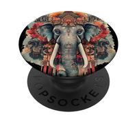 Elefante Sacro Tempio Thai India Art PopSockets PopGrip Adesivo