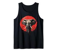 Elefante Safari Tramonto Wildlife Tribal Nature Art Canotta