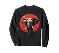 Elefante Safari Tramonto Wildlife Tribal Nature Art Felpa