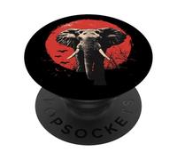 Elefante Safari Tramonto Wildlife Tribal Nature Art PopSockets PopGrip Adesivo