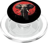 Elefante Safari Tramonto Wildlife Tribal Nature Art PopSockets PopGrip per MagSafe